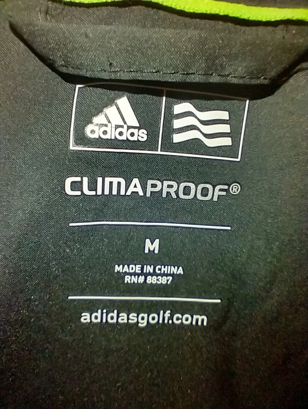 Adidas Golf Climaproof 1/4 Zip Pullover Men's sz Medium Sun Life Financial Logo.